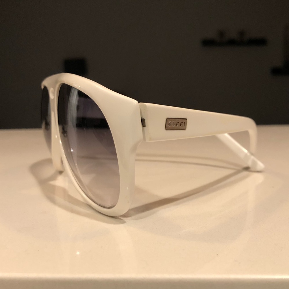 Vintage boho white gucci sunglasses